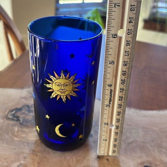 Vintage Libbey Cobalt Blue Celestial Tumbler - Picture 4 of 7